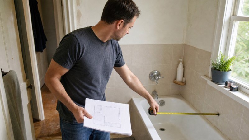 tub-to-shower bathroom